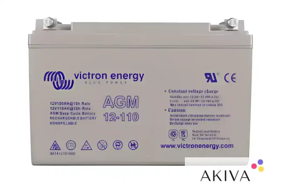 Gray AGM Deep Cycle Battery for 12V 110Ah AGM applications, ideal for reliable power