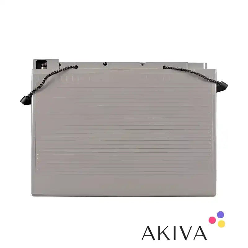Gray battery with rope handles for 12V 115Ah AGM Telecomm Batt M8 model