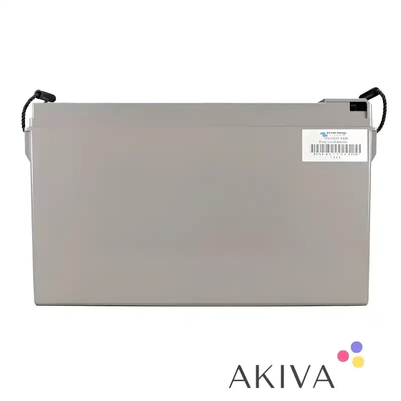Gray rectangular battery with handles for 12V 200Ah AGM Telecomm Batt M8