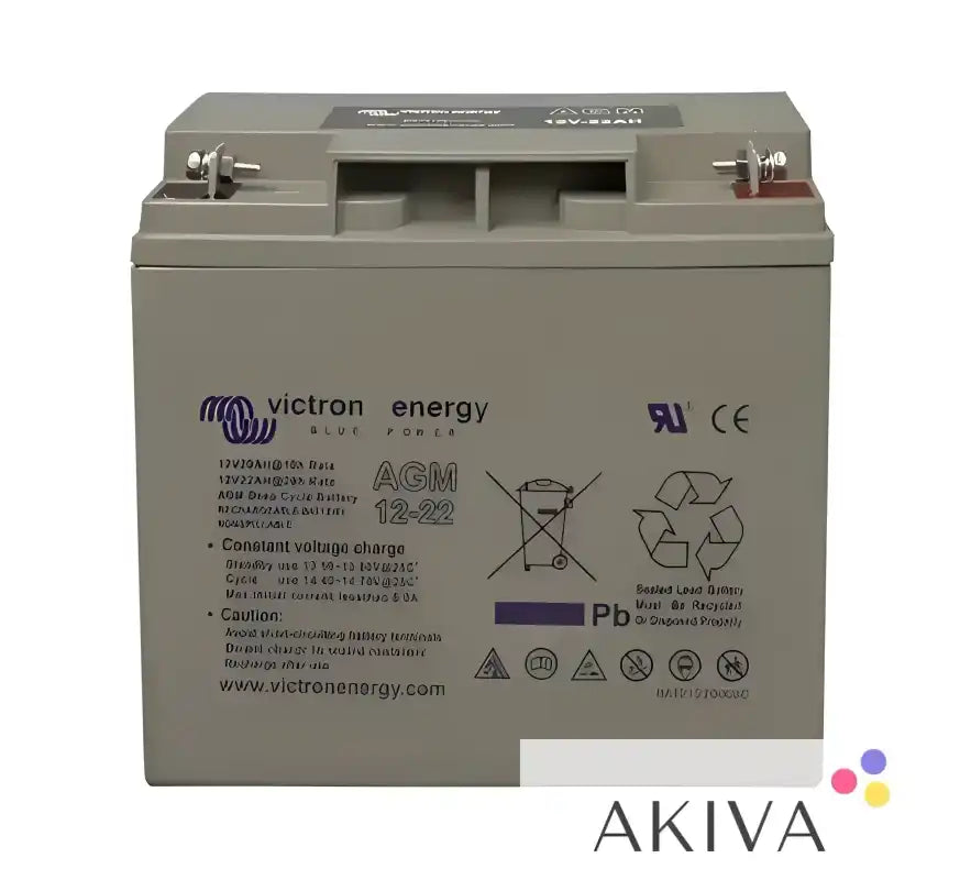 Gray AGM battery for 12V 22Ah AGM Deep Cycle Batt, ideal for reliable energy storage
