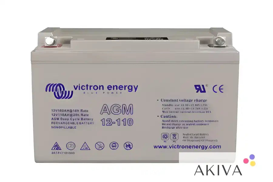 Victron Energy AGM 12-110 battery displayed in 12V 38Ah AGM Super Cycle Batt