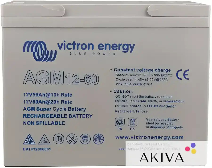 Victron Energy AGM Super Cycle Battery 12V 60Ah AGM for reliable energy storage solutions