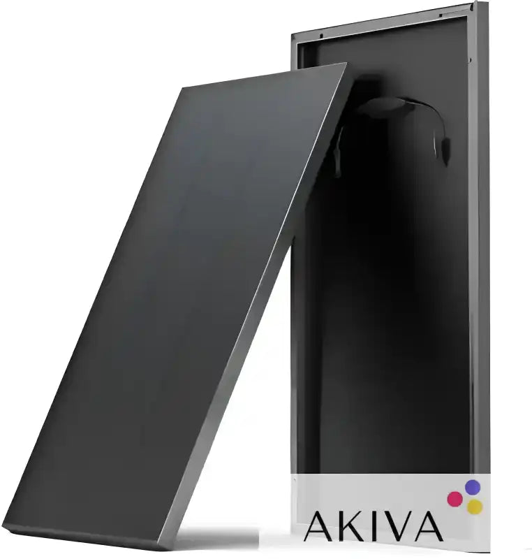 Two rectangular 100W rigid solar panels from the Rigid Solar Panel Combo set