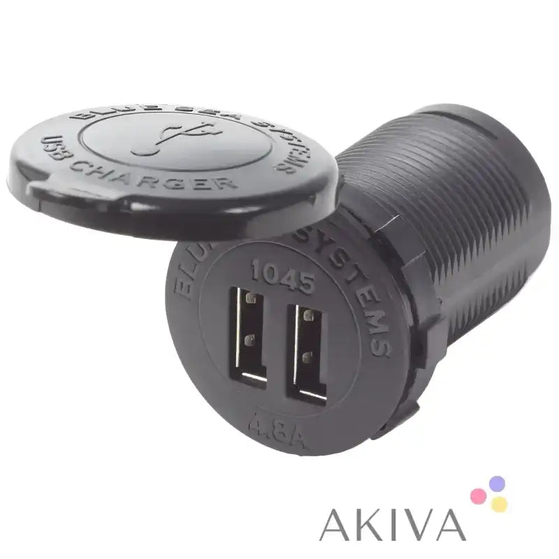 Blue Sea Systems BSS dual USB charger black plastic 2-port body
