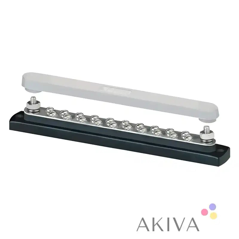 Blue Sea Systems BSS BusBar 20 Gang Common Bus with Cover showing terminal block with protective cover