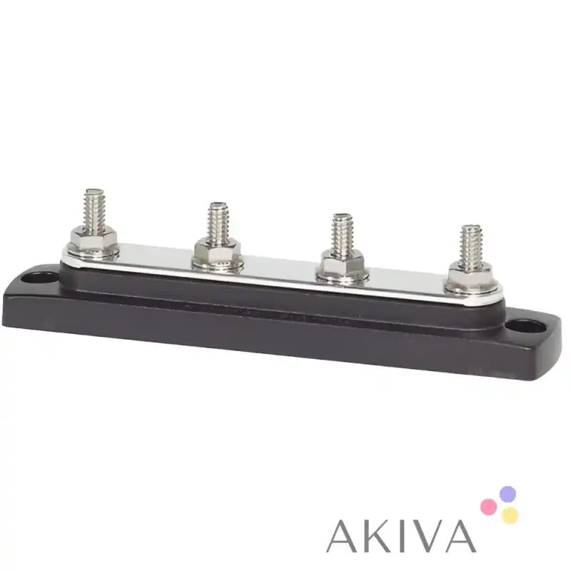 Blue Sea Systems busbar black plastic base with 4 silver bolts