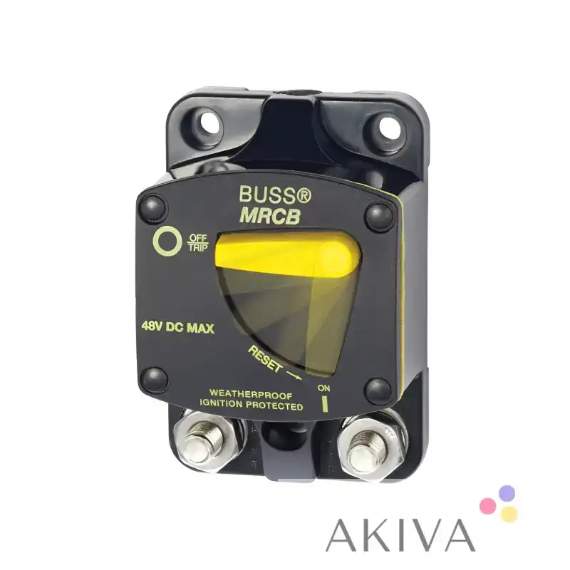 Black circuit breaker with yellow reset lever for Blue Sea Systems BSS Circuit Breaker 187
