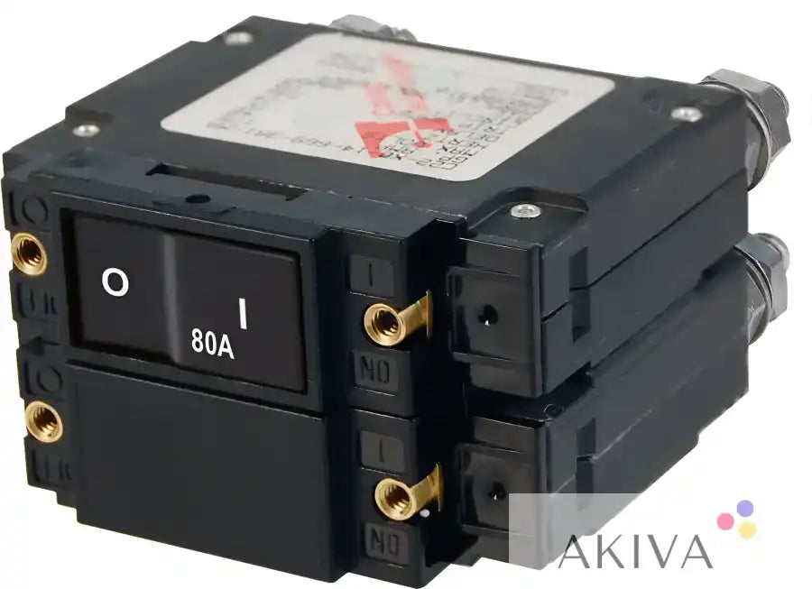 Blue Sea Systems flat rocker circuit breaker with 80A power capacity for reliable protection