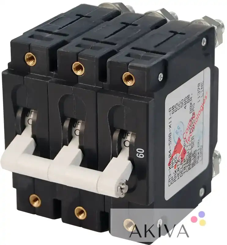 Blue Sea Systems BSS Circuit Breaker C-Series Triple Pole Toggle 60A for reliable power protection