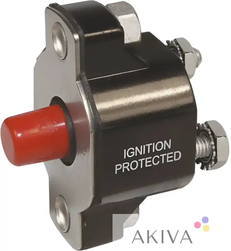 Ignition-protected Blue Sea Systems BSS Circuit Breaker with red reset button
