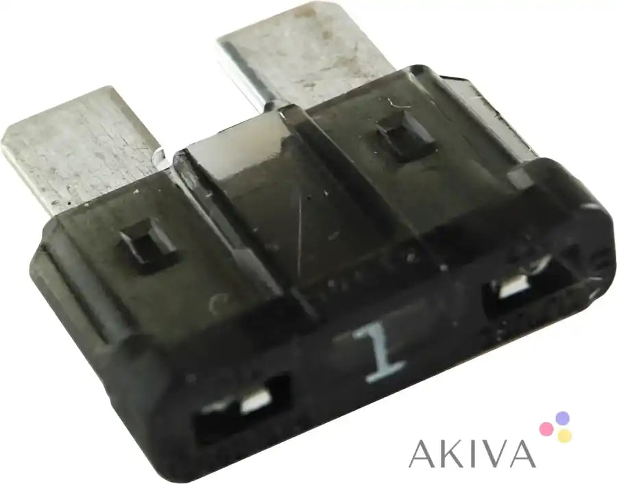 Black automotive fuse with metal prongs for Blue Sea Systems ATO ATC fuse holders