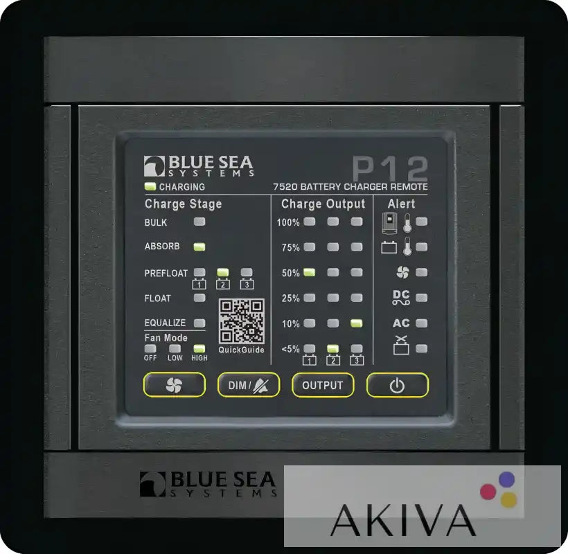 Blue Sea Systems P12 charger remote display with digital LED panel
