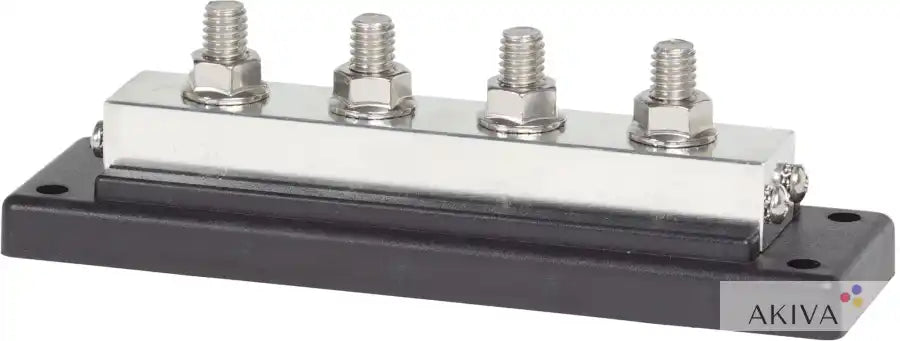 Four-terminal bus bar from Blue Sea Systems BSS PowerBar for reliable electrical connections