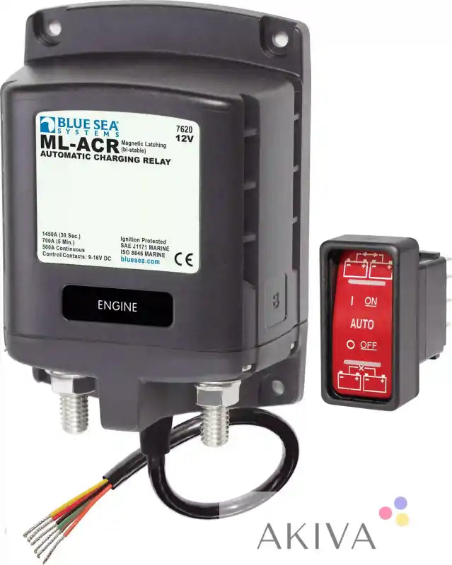 Automatic charging relay with remote switch for Blue Sea Systems BSS Solenoid ML 500A 12V ACR