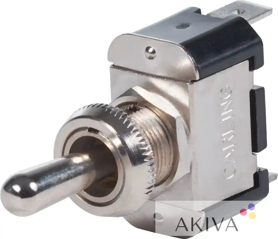 Blue Sea Systems WeatherDeck toggle switch with silver Carling toggle