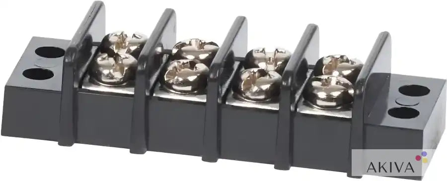 Black terminal block with screws for Blue Sea Systems BSS Terminal Block Ind 4circ 20A