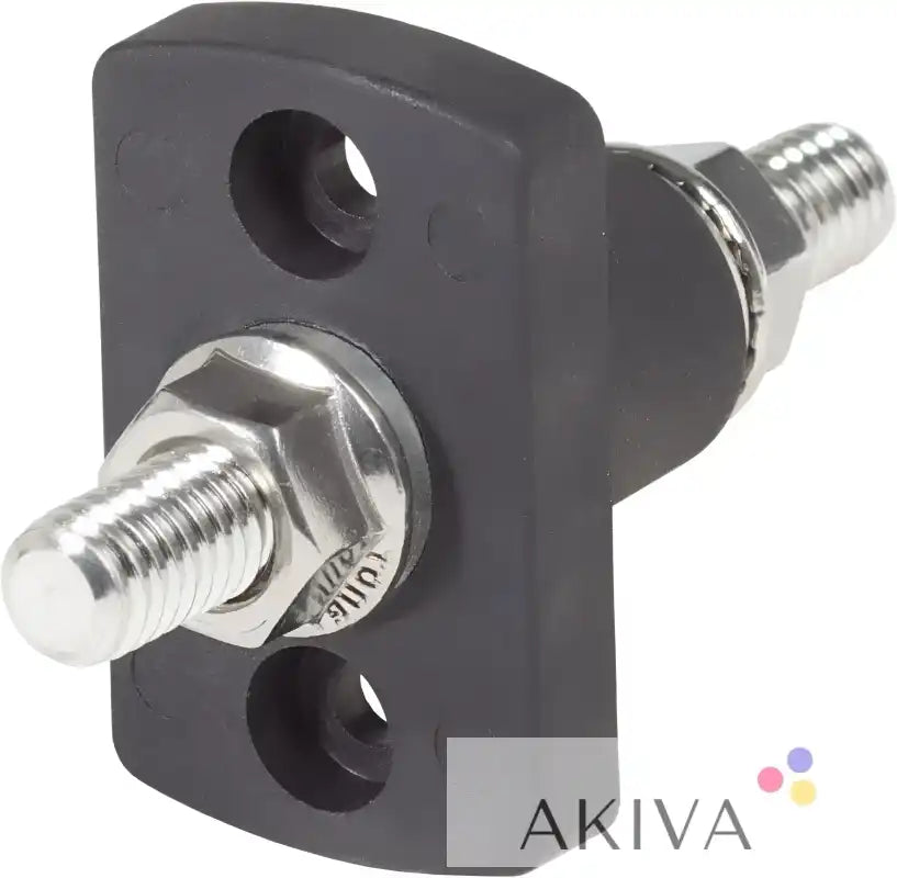 Black terminal block with metal bolts for Blue Sea Systems BSS TermSm FeedThrough