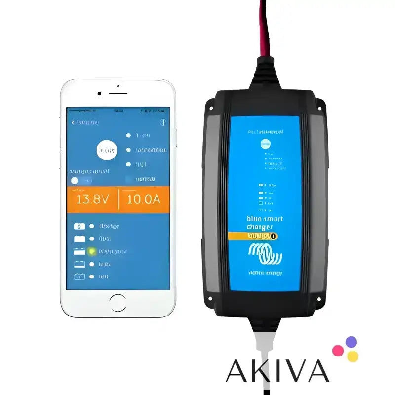 Blue Smart IP65 Charger with smartphone app for efficient battery management