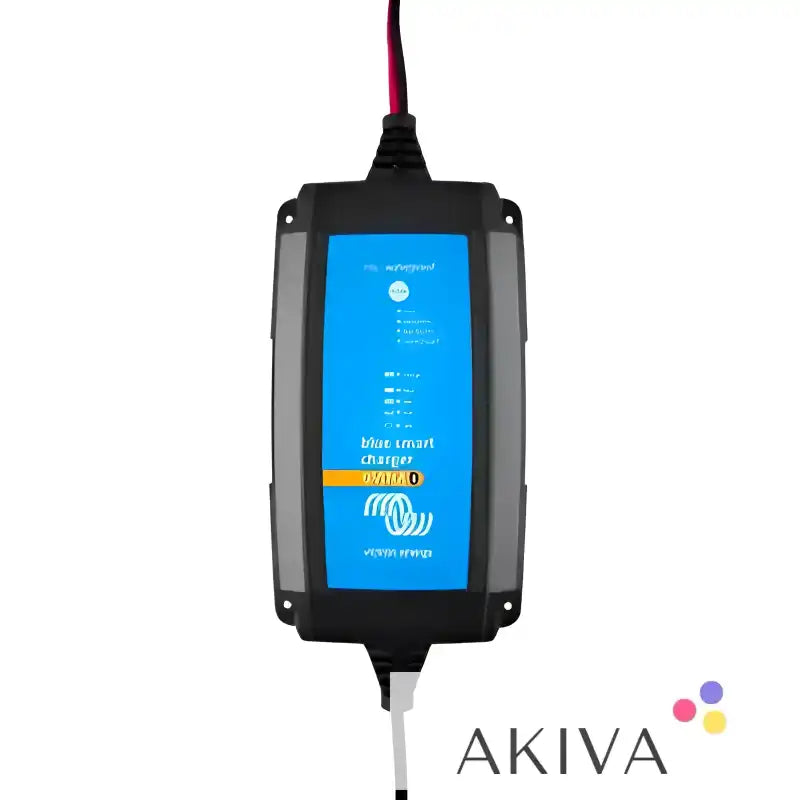 Blue and black battery charger for Blue Smart IP65 Charger 12/25(1) 120V NEMA 1-15