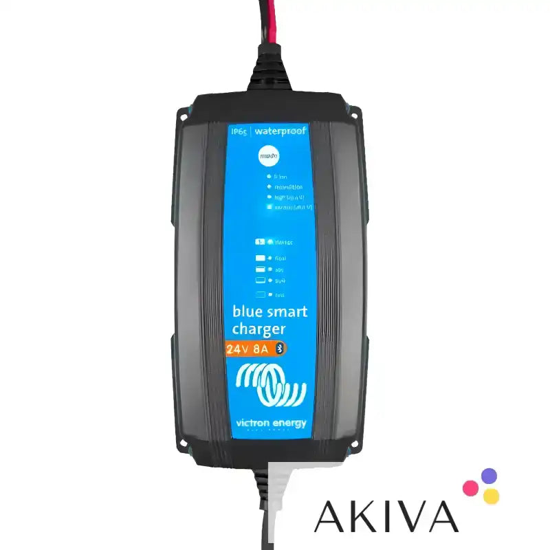 Blue and gray battery charger for Blue Smart IP65 Charger 24/8 230V CEE 7/17 Retail