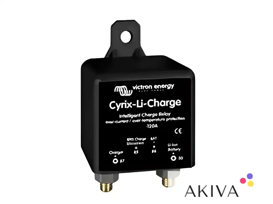 Black intelligent charge relay for Cyrix-Li-charge 24/48V-120A intelligent charge relay