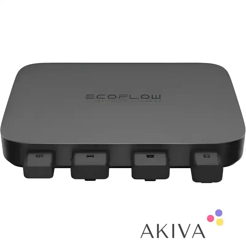Black EcoFlow Alternator Charger with multiple ports for efficient power supply