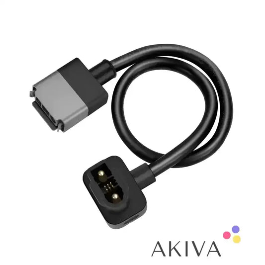 Black charging cable with dual connectors for EcoFlow Delta off-grid power solutions