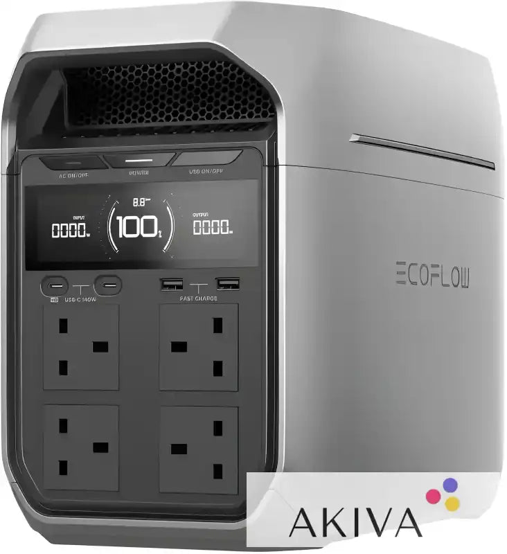 Portable power station ECOFLOW Delta 3 Plus with multiple outlets for off-grid power solutions