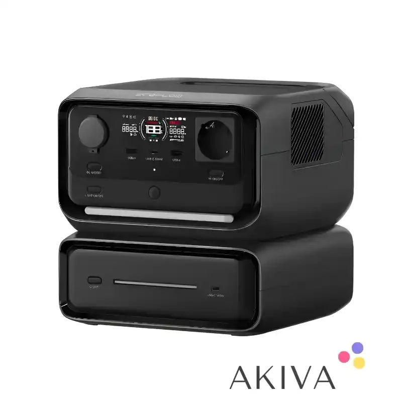 Black ECOFLOW RIVER 3 Plus portable power station with display in Rapid 5K hard bundle