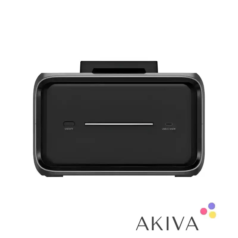 Black rectangular device with rounded corners, ECOFLOW RIVER for off-grid power solutions