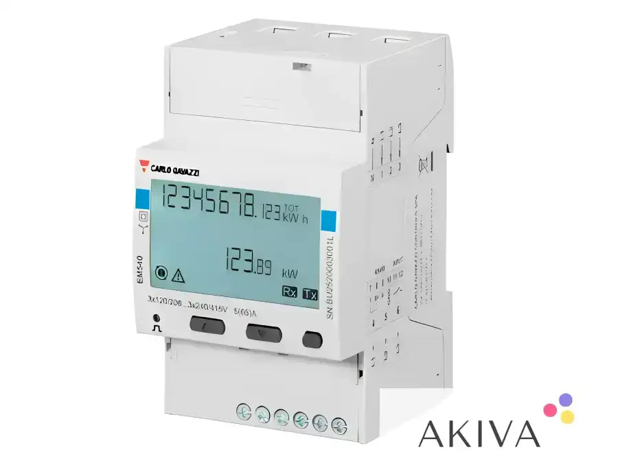 White Energy Meter EM540 for 3-phase usage, max 65A per phase for efficient monitoring