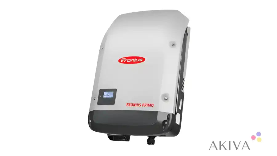 White and gray Fronius Primo solar inverter for off-grid power solutions and campervan electrical systems