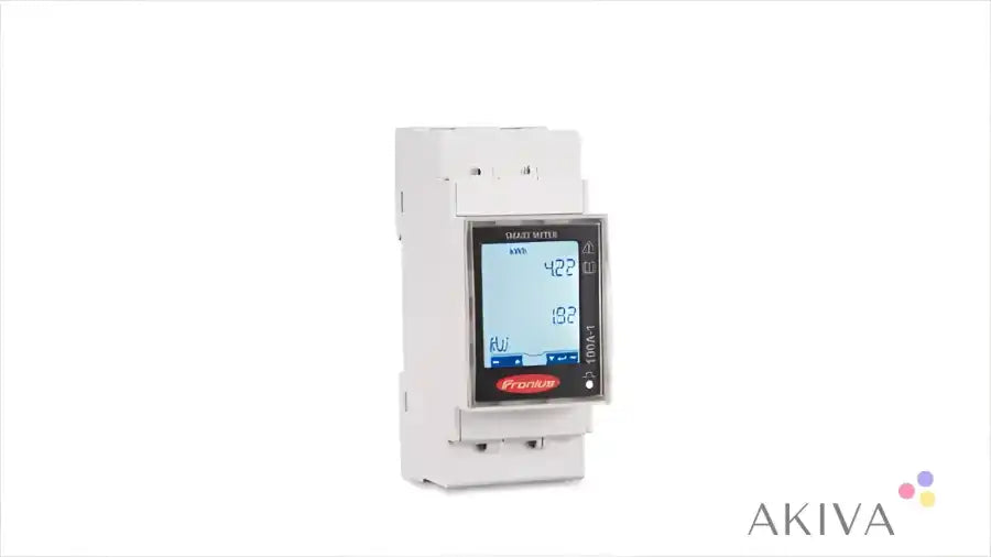 White Fronius smart meter TS 100A-1 with digital display for off-grid power solutions