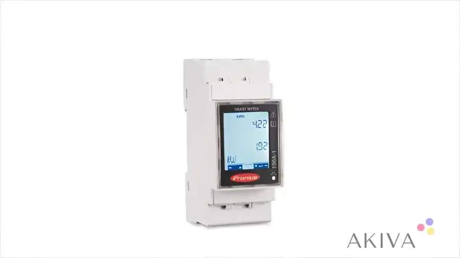 White Fronius smart meter TS 100A-1 with digital display for off-grid power solutions