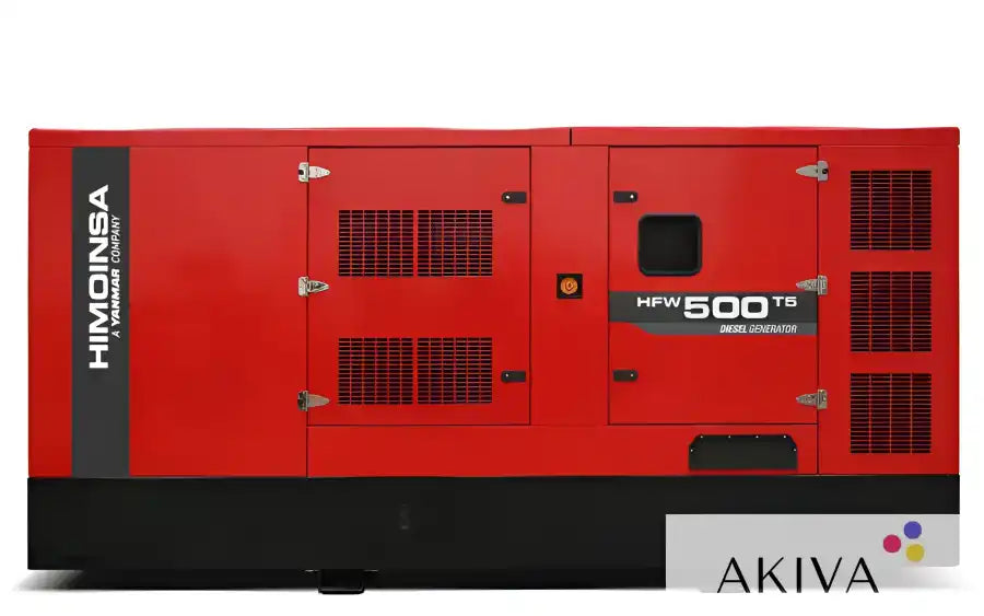 Red Himoinsa industrial generator with ventilation and control display, HFW-500-T5 400V 3-Phase