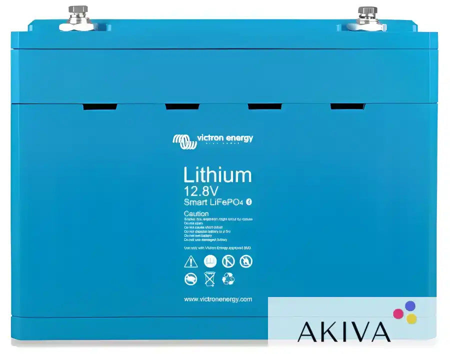 Blue lithium LiFePO4 Battery 12.8V/100Ah Smart for off-grid power solutions