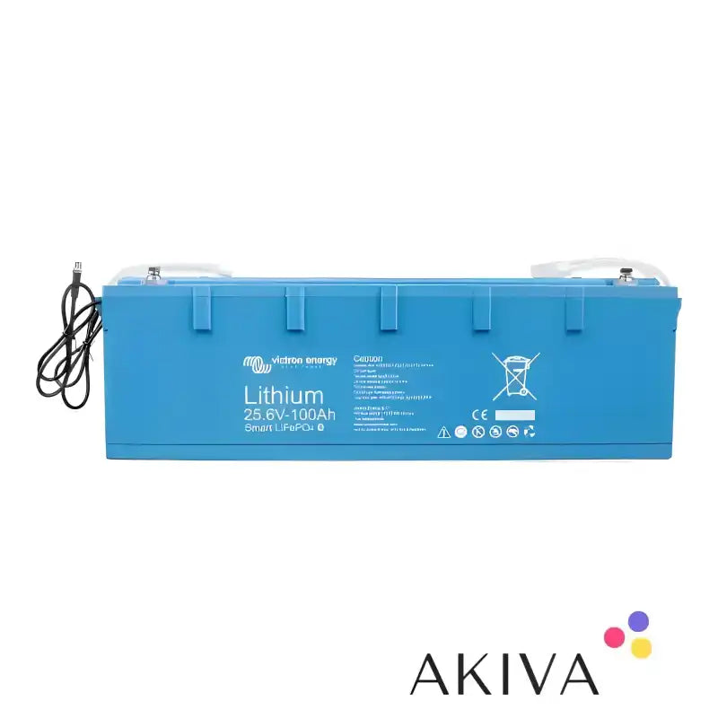 Blue LiFePO4 Battery 25.6V/100Ah Smart for Off-Grid Power Solutions