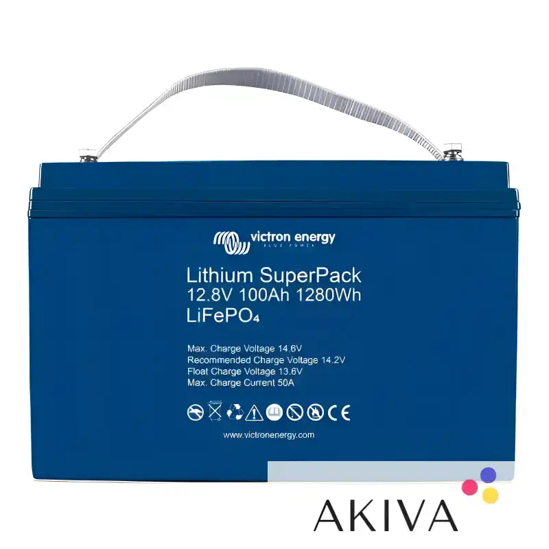 Blue Lithium SuperPack battery with handle for high current off-grid power solutions