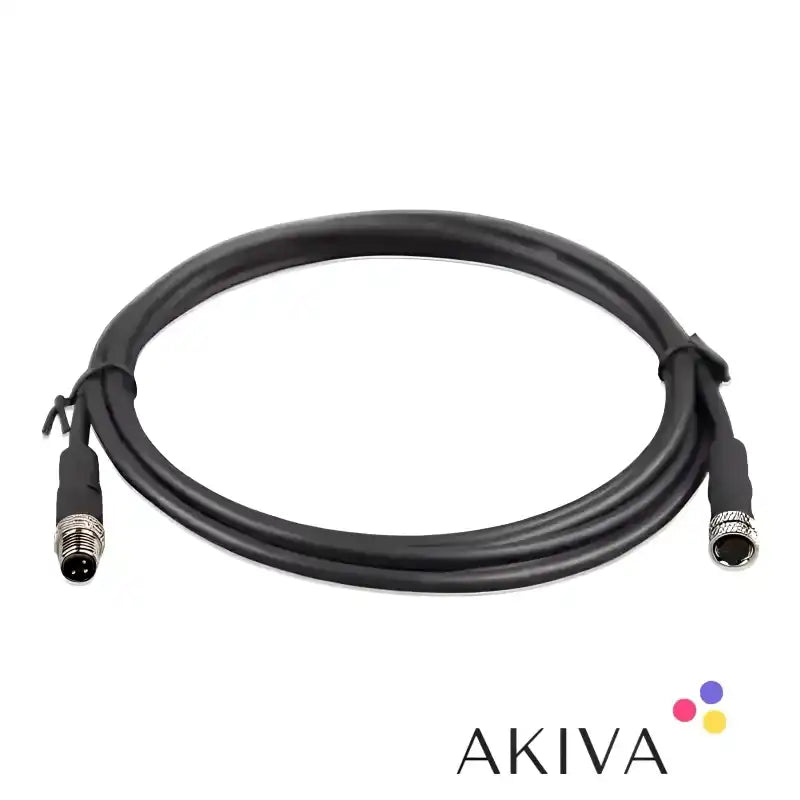 Black cable with circular connectors for M8 circular connector male/female 3 pole cable