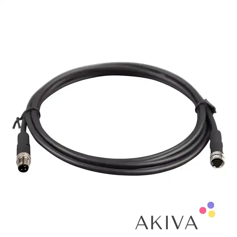 Black circular connector male and female 3 pole cable, 2m product image