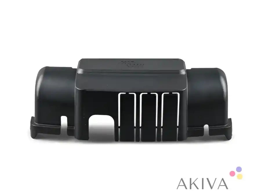 Black plastic step stool with four rungs and rubber feet for MPPT WireBox-XL MC4 systems