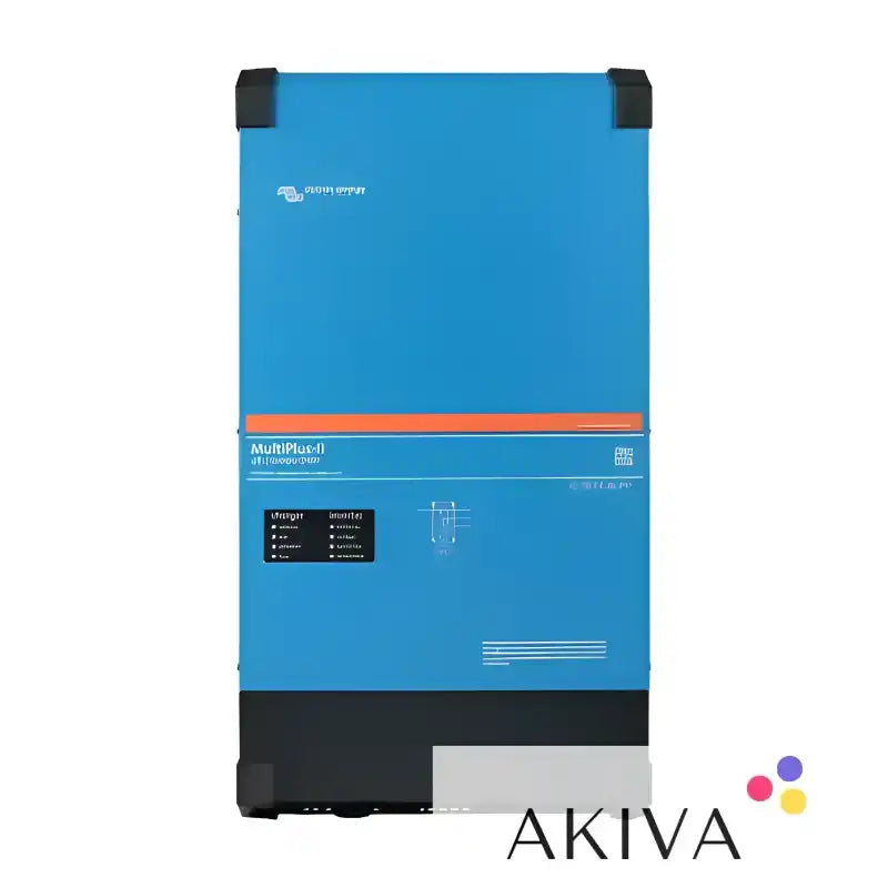 Blue and black MultiPlus-II 48/10000/140-100 230V power inverter for off-grid power solutions