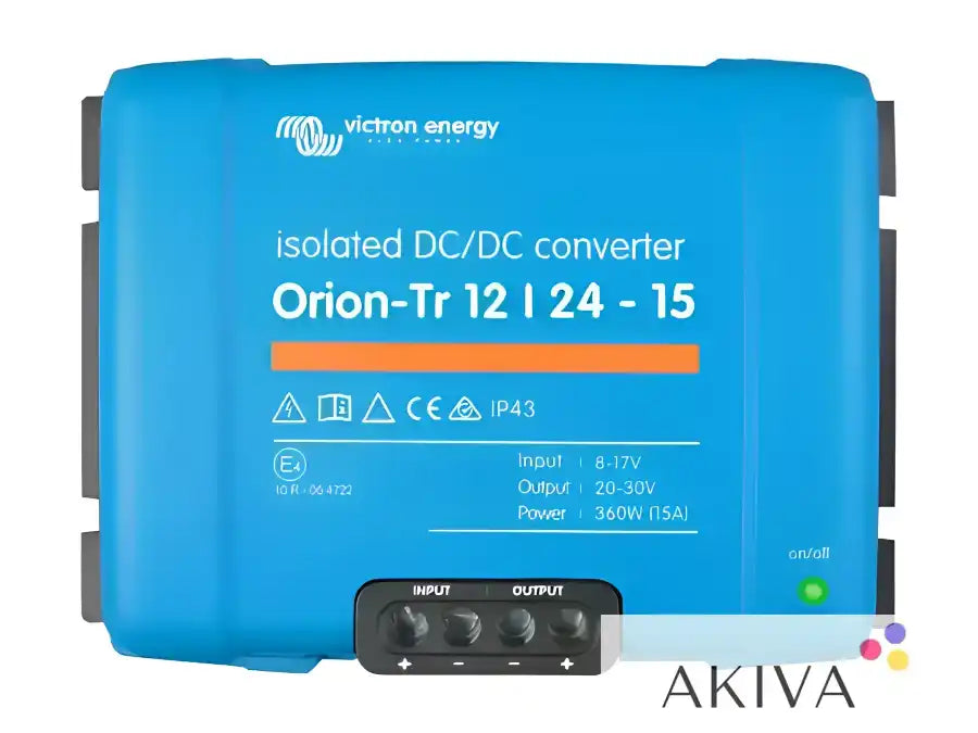 Blue isolated DC-DC converter Orion-Tr 12/24-15A for efficient power conversion