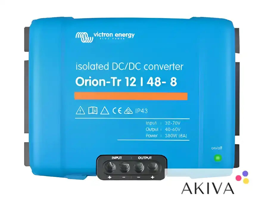 Blue isolated DC-DC converter Orion-Tr 12/48-8A (380W) for efficient power conversion