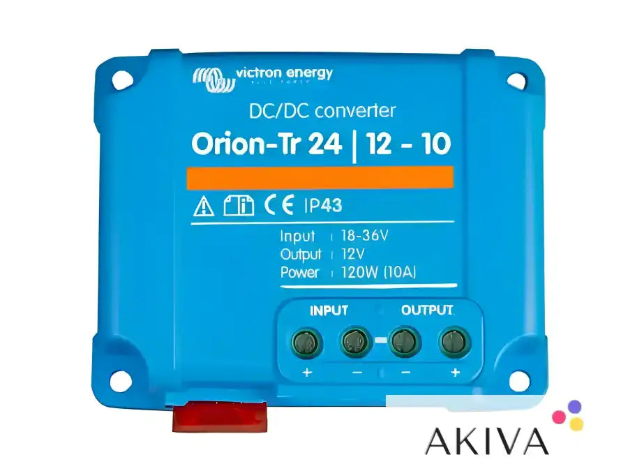 Blue DC-DC converter from Orion-Tr 24/12-10 for off-grid power solutions by Victron Energy