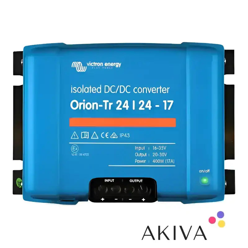 Blue isolated DC-DC converter Orion-Tr 24/24-17A for efficient power conversion