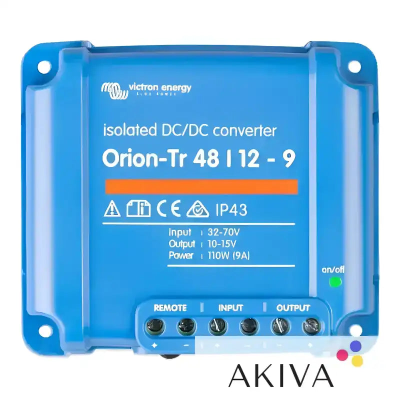 Blue isolated DC-DC converter Orion-Tr 48/12-9A for efficient power conversion