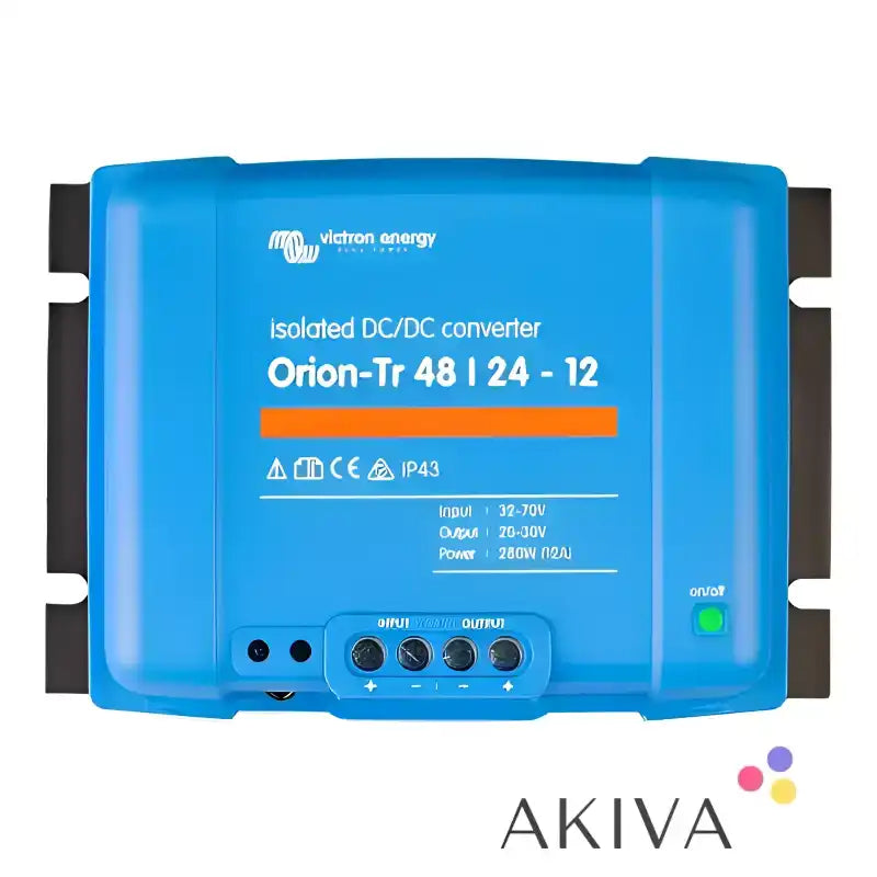 Blue isolated DC-DC converter Orion-Tr 48/24-16A (380W) for efficient power conversion