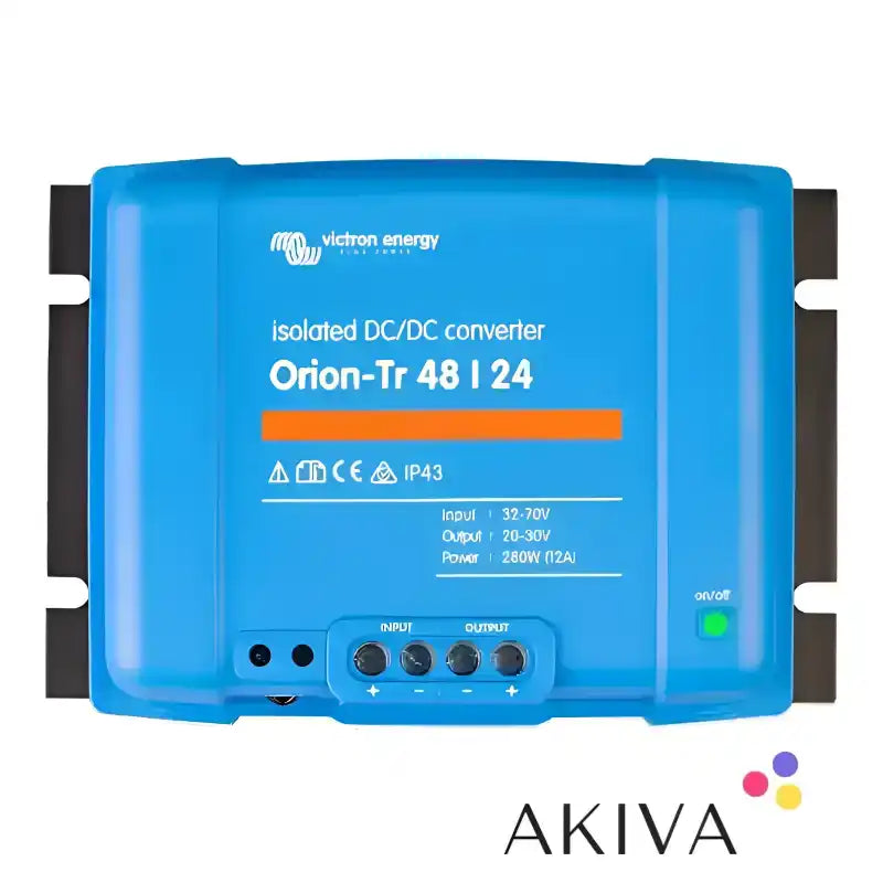 Blue isolated DC-DC converter Orion-Tr 48/24-5A for efficient power conversion
