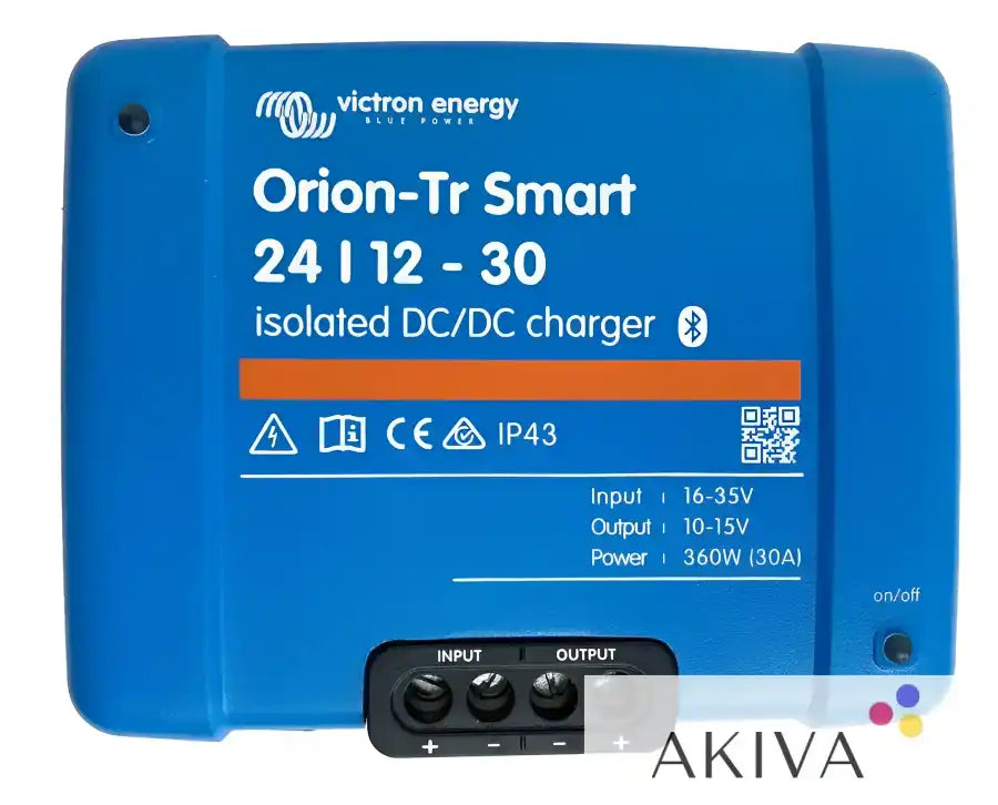 Blue Victron Energy Orion-Tr Smart Isolated DC-DC Charger 12-30A for efficient power conversion